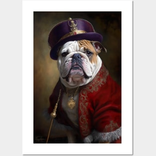 English Bulldog Beefeater Classic Dog Portrait Posters and Art